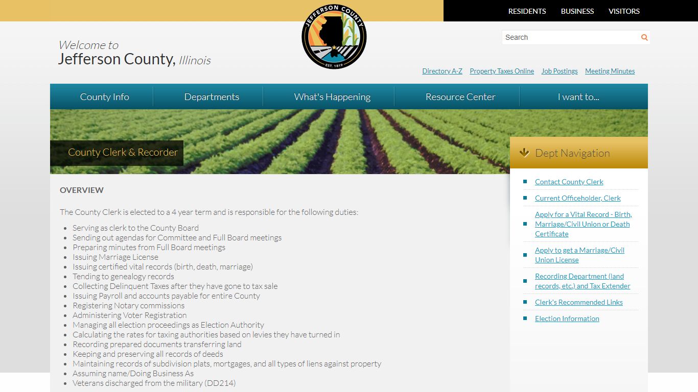 County Clerk & Recorder | Jefferson County, Illinois